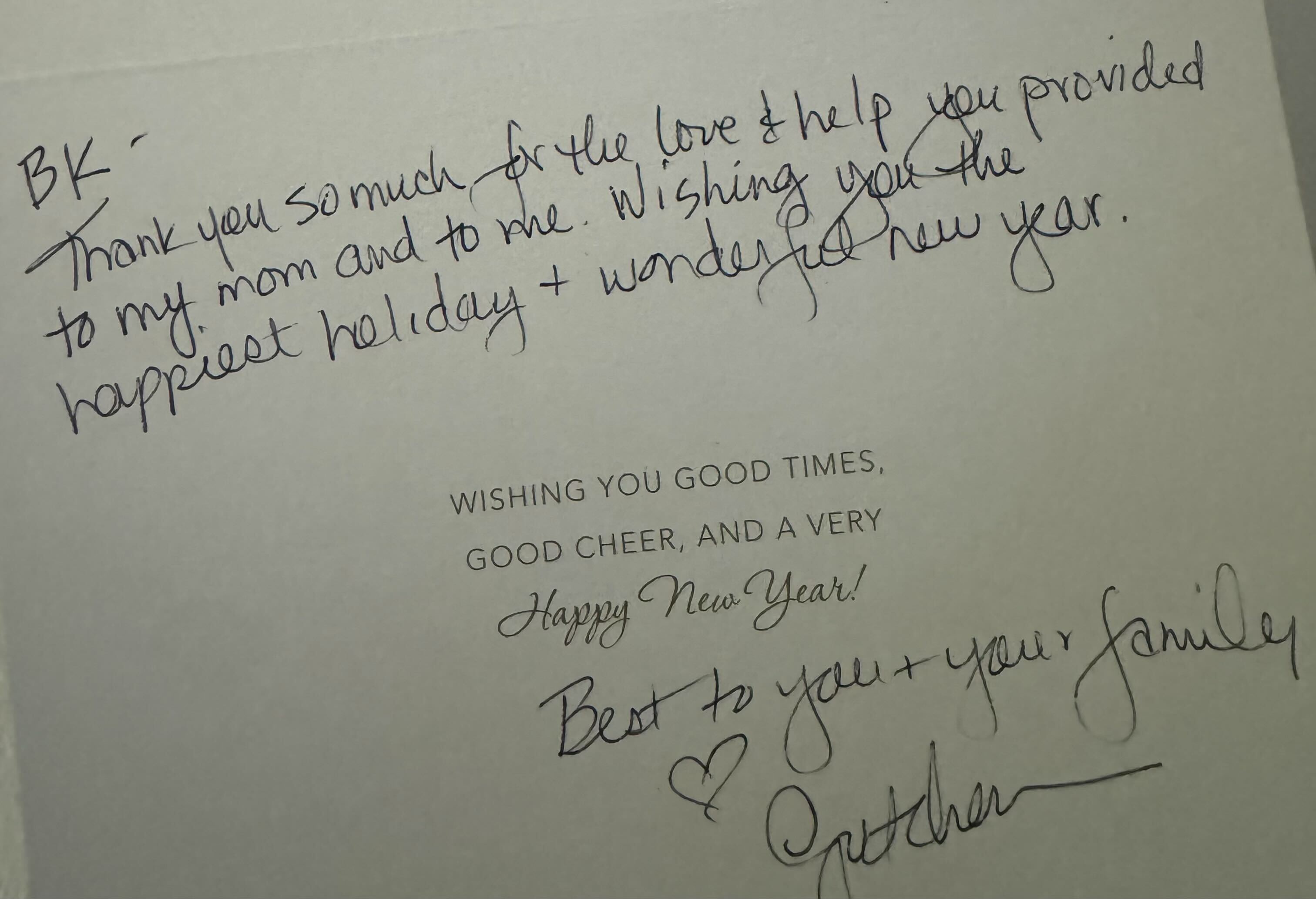 Handwritten family review