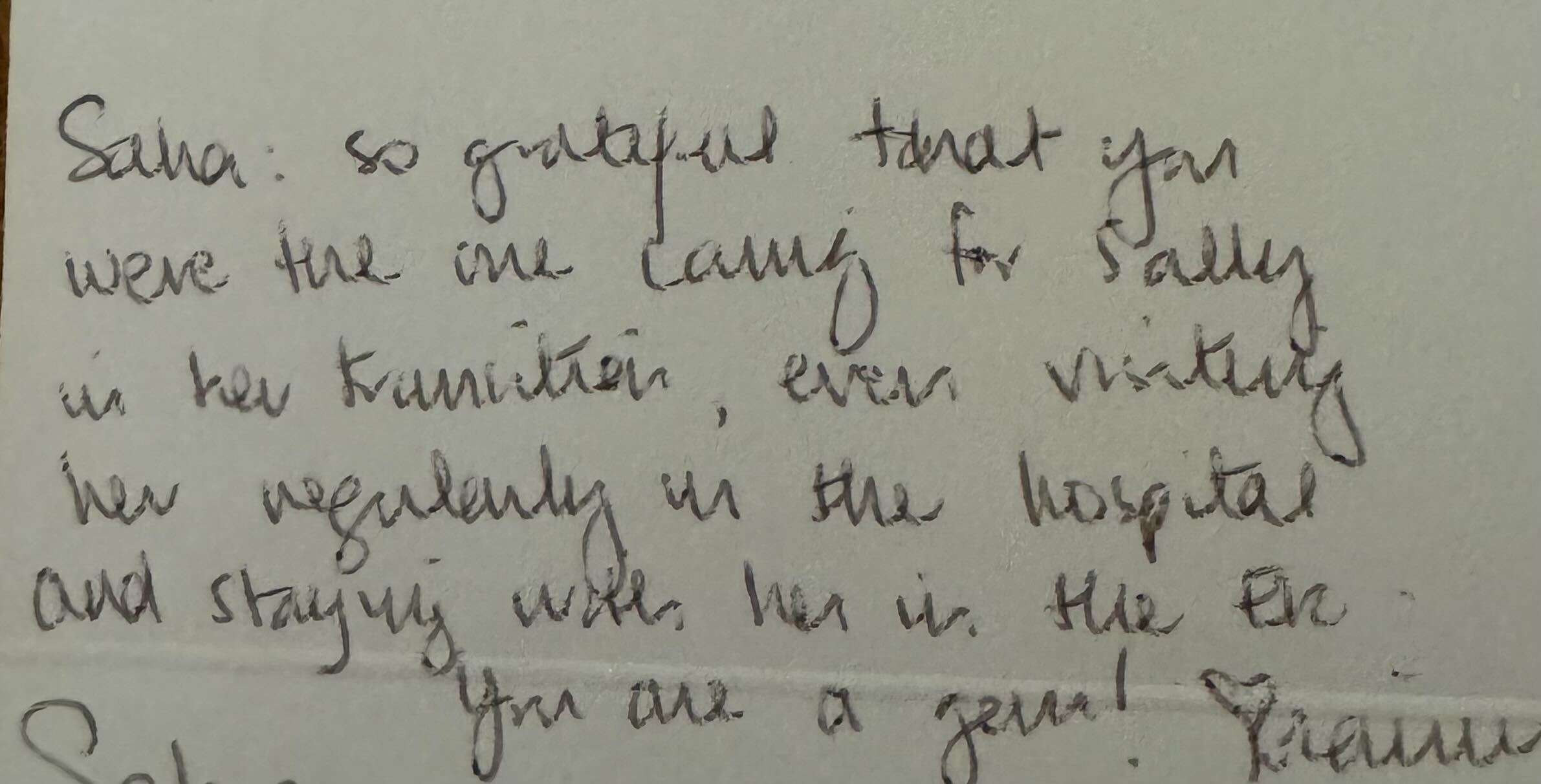 Handwritten family review